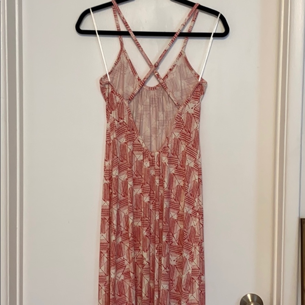 Red & White low back maxi